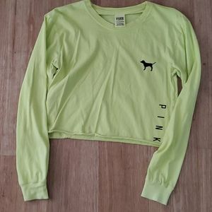 Pink xs long sleeve crop
